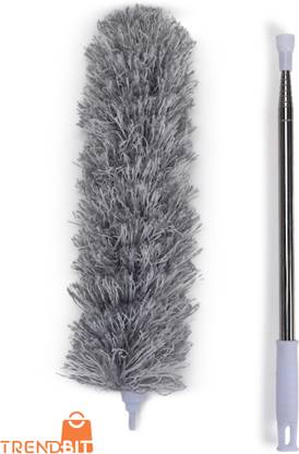 TRENDBIT Microfiber Ceiling Cleaning Brush with Steel Handle Wet and Dry Brush Microfibre Wet and Dry Brush