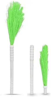 Retail Flefly Plastic Broom PhoolJhadu Foldable LongHandle for Wet, Dry Floor Cleaning Dusting Plastic Wet and Dry Broom