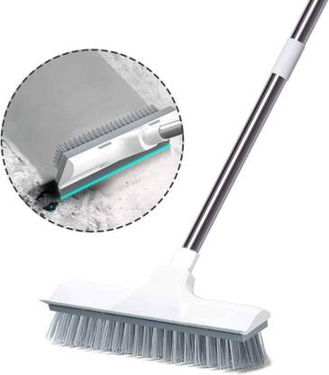 Dherik Tradworld Bathroom Cleaning Brush with Long Handle Floor Scrub Brush Sweat Scraper