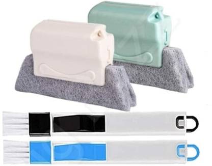 SANWALSA Window Sliding and Dust Cleaning Brush with Mini Dustpan Microfibre Wet and Dry Brush