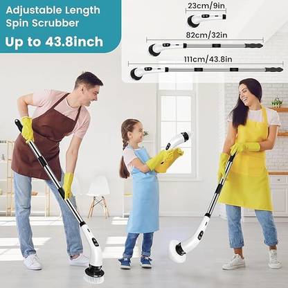 Wengonvila 9 in 1 Cordless Electric Spin Scrubber Cleaning Brush Scrubber Cleaning Brush