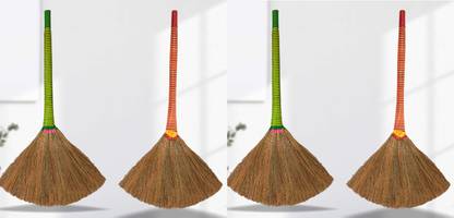 Krv Nine Diamond Broom floor and ceiling cleaning broomstick, easy sweeping broom Grass Dry Broom