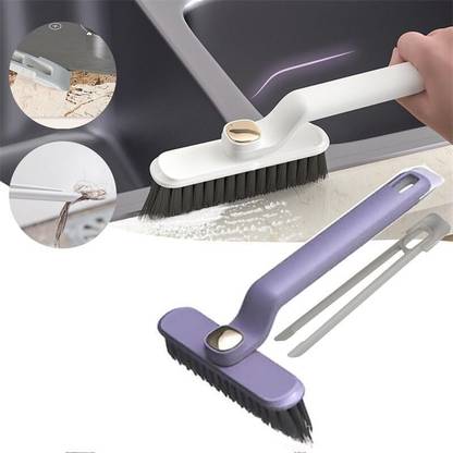 SEVENSPACE 360 Degree Rotating Gap Brush & Tile Floors Wet and Dry Brush (Multicolor) Plastic Wet and Dry Brush