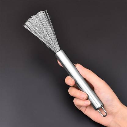 Hemshail Steel Scrubber Brush with Handle, Pot Scrubber, Dishes Scrub Brush, Handle Scratch Brush