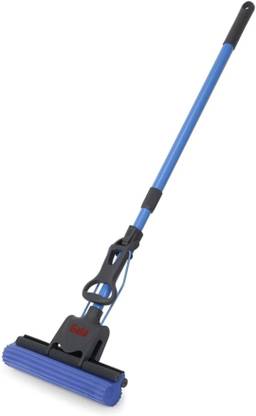 Chesmo Floor Cleaning Squeeze Mop With Adjustable Telescopic Handle Microfibre Silicone Wet and Dry Brush