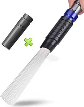 kayru Dusty Brush Vacuum Attachment, Duster Cleaning Tool Vacuum Duster Attachment Plastic Dry Brush