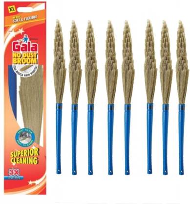 GALA Gala No Dust Broom Modular Pack of 8 Plastic Dry Broom