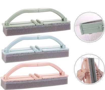 Masox Store Bathroom Cleaning Brush Cleaning Sponge with Handle Cleaning Foldable Brush K02 Sponge Wet and Dry Broom