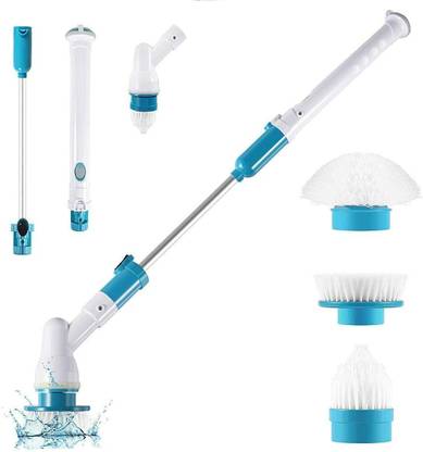 IGNITO Plastic Electric Spin Scrubber Machine Bathroom Tiles Cleaner Plastic Wet and Dry Brush