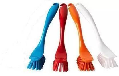 Mohprit Wash basin and Sink cleaning Multipurpose Brush Set of 4 Plastic Wet and Dry Brush