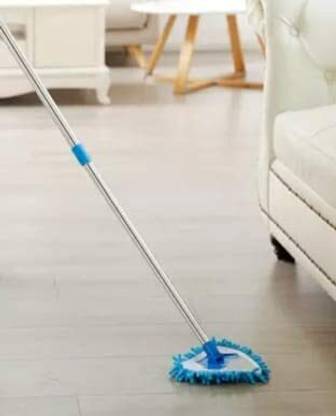 NKK TRADERS Tiles Brush with Squeegee, Floor Brush with Long Handle Plastic Wet and Dry Brush