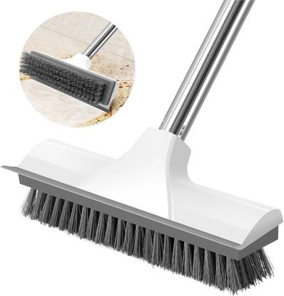 DPVTRADERS Bathroom Cleaning Brush with Wiper 2 in 1 Tiles Cleaning Brush