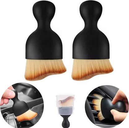 ShreeSaiZone Car Detailing Brushes, Auto Interior Soft Hair Removal Brush Microfibre Wet and Dry Brush