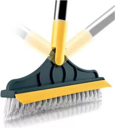 rehbar 2 in 1 Floor Cleaning Brush with long Handle Plastic Wet and Dry Brush