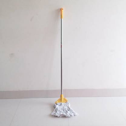 RATAN Floor Cleaning Cotton EASY MOP with Telescopic Adjustable Iron stick(1PC) Wool, Microfibre Wet and Dry Brush