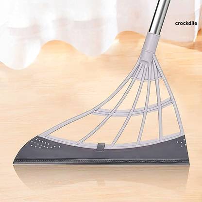 crockdile Multi-Functional Adjustable Floor Sweeper & Scraper Silicone Wet and Dry Broom