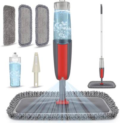 TEZZ Healthy Spray Mop Microfibre Wet and Dry Broom