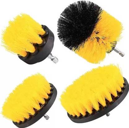 VTH 4Pcs Drill Brush Attachment Set, Power Scrubber Brush Cleaning Kit Nylon Wet and Dry Brush