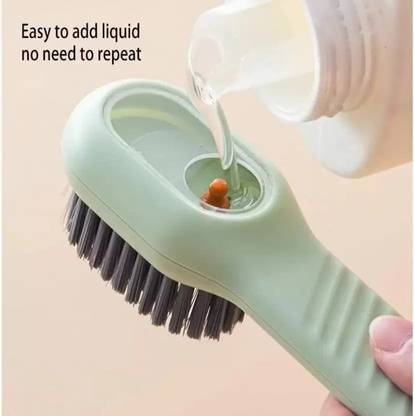 CLOUD REVEL Shoe Cleaning Brush with Soap Dispenser, Shoe Laundry Brush Scrub Brushes Brush Plastic Wet and Dry Brush