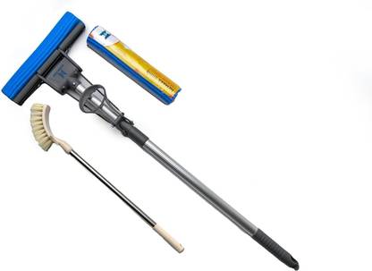 HEMARA SHINE MOP + Refill + Toilet Brush Plastic Wet and Dry Brush