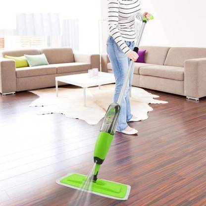 Qrex portable spray mop for floor cleaning Microfibre Wet and Dry Broom