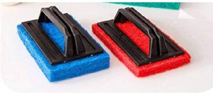 QinPin Multipurpose Bathroom Cleaner Scrubber Brush for Cleaning Tiles, Floor Sponge Wet and Dry Broom