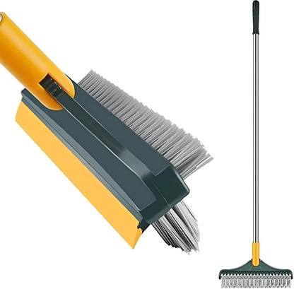 SWEEVAN 3-in-1 Bathroom Cleaning Brush with Wiper - Bathroom Cleaning Brush Long Handle Wipes