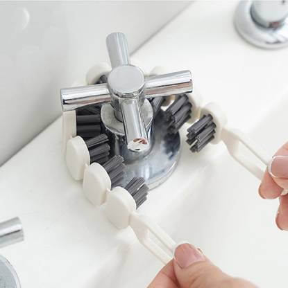 NARV Multi-Functional Cleaning Tool U-Shaped Cleaning Brush Kitchen Bathroom Faucet Plastic Wet and Dry Brush