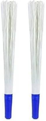 STRUGGLINGINC 2 White Floor Kharata Bathroom Floor and Bathroom Cleaning Plastic Wet and Dry Broom