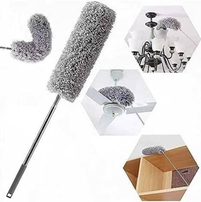 Amrutam Enterprise CLEANING BRUSH FEATHER MICROFIBER DUSTER WITH EXTENDABLE ROD DUST CLEANER Wool, Microfibre, Nylon Wet and Dry Broom