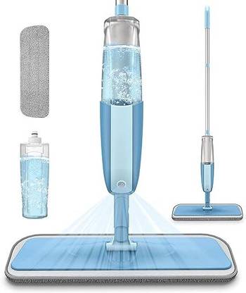 sksaless Steel Microfiber Floor Cleaning Spray Mop Plastic Wet and Dry Broom