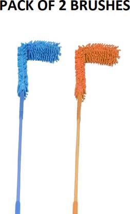 QinPin Telescopic Handle Jala Cobweb Broom Brush Roof Ceiling Home Cleaning Microfibre Wet and Dry Broom