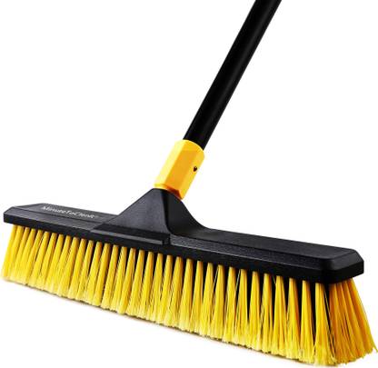 MinuteToCleanIt 18-Inch Heavy Duty Cleaning Brush with Extendable Handle 65.3-Inch-Long Pole Nylon Wet and Dry Brush