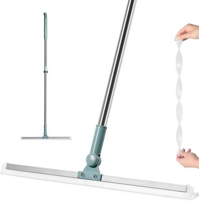 CARTSPACE Magic Broom Sweeper Floor Scraper Wiper Squeegee mop for wall, Glass, Bathroom Silicone Wet and Dry Brush