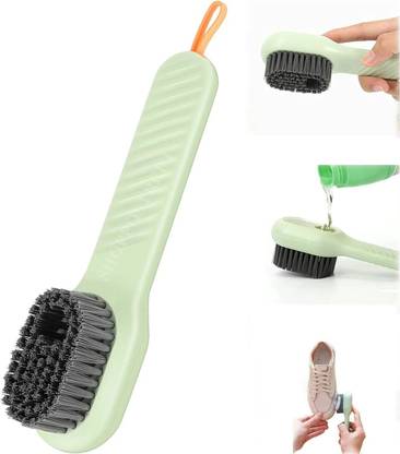 Krinus Soft Soap Dispensing Cleaning Brush with Handle Scrubbing Plastic Wet and Dry Brush