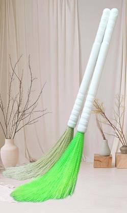 Xy Decor Foldable Plastic Jhadu Broom - Durable, Lightweight, and Easy-to-Store Fiber Wet and Dry Broom
