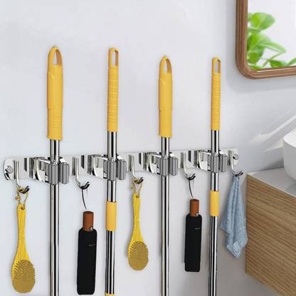 Sunvibe Silver Stainless Steel Broom Holder