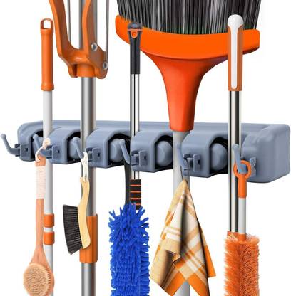 arawaza Grey Plastic Broom Holder