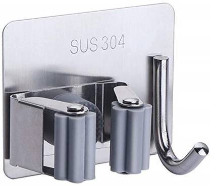 Inferno Grey Stainless Steel Broom Holder