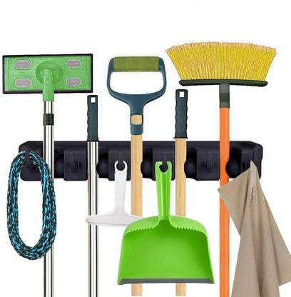 Kienlix Black Plastic Broom Holder