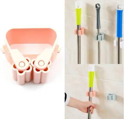 SJK White Plastic Broom Holder