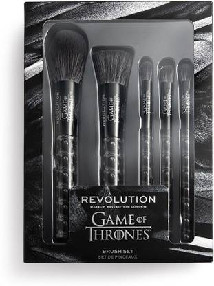 Makeup Revolution X Game of Thrones 3 Eyed Raven Brush Set For Blusher,Eyeshadow,Bronzer,Highlight