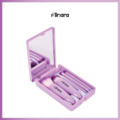 MINARA Makeup Brush Applicator - Set of 5 with Mirror & Box