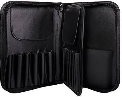 RUBY FACE Makeup Brush Pouch With Soft & Bristle, Organizer Leather Makeup Brush Bag
