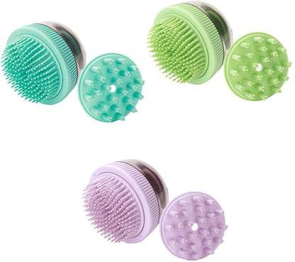 Lyla Dog Bath Brush with Soap Dispenser Pet Massage Brush for Kitten SPA Cleaning Blu