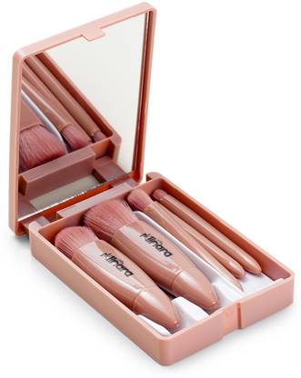 MINARA Makeup Brush Applicator Set of 5 with Mirror & Pouch