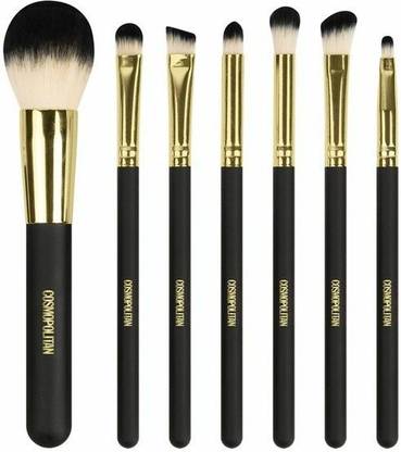 Cosmopolitan Makeup Brush Set, Black and Gold