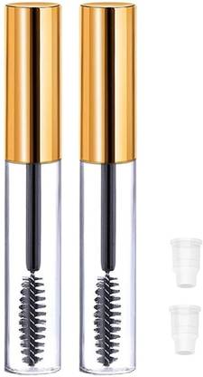 VASADIGITAL 2pcs 10ml Reusable Empty Golden Mascara Bottle Tube Container