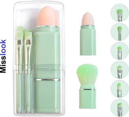 MISSLOOK Portable Makeup Brushes Set 8 IN 1 Mini Facial Cosmetic Makeup Brush Set