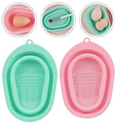 Khelni Makeup Brush Cleaning Mat,Compact & Practical Makeup Brush Cleaning Bowl
